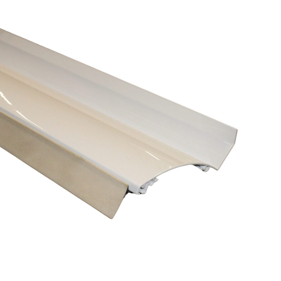 Kanaalplaat Muurprofiel aluminium wit - 4m