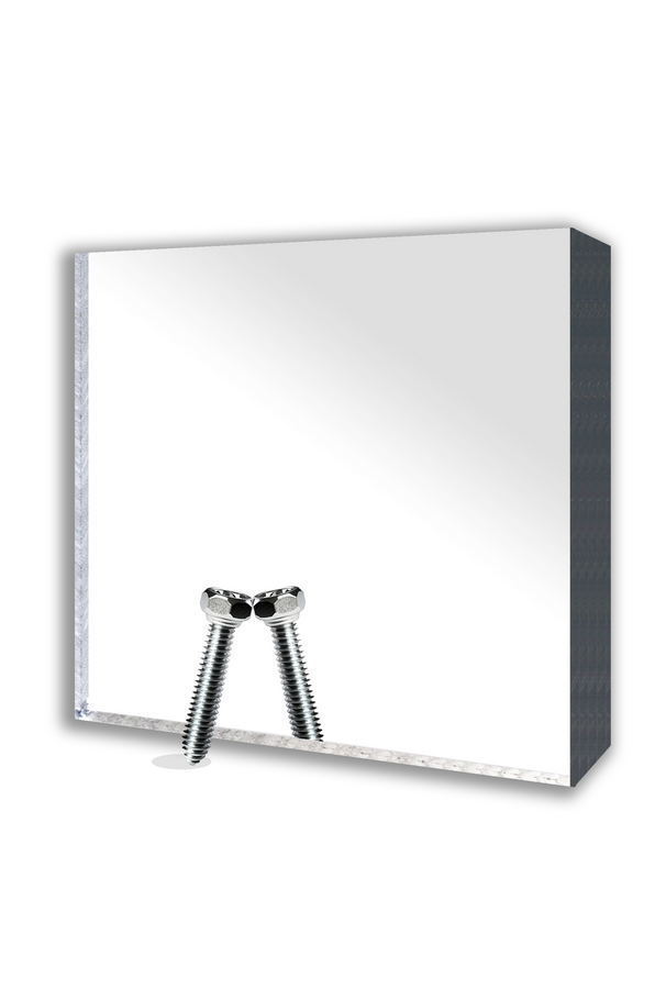 Proefstukje Plexiglas XT spiegelplaat zilver 3mm
