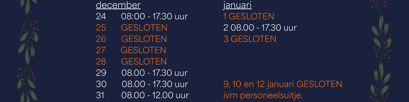 Openingstijden DECEMBER (1)