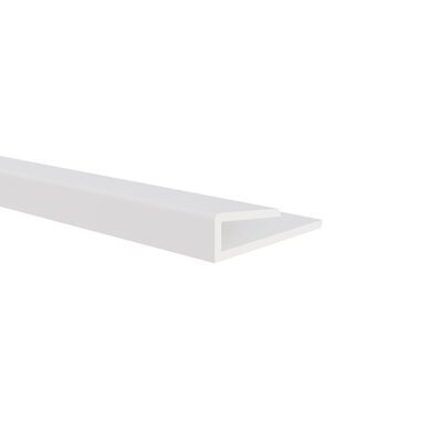 Start en eindprofiel 2,3 mm inwendig - Wit - 300 cm